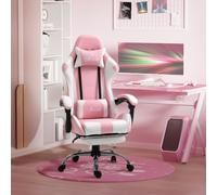 Vinsetto Racing Gaming Chair w/ Lumbar Support, Office Gamer Chair, Pink - Pink