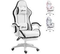 Vinsetto Racing Style Gaming Chair with Reclining Function Footrest - Black, Black