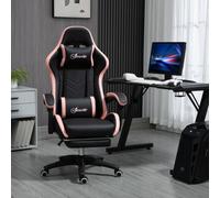 Vinsetto Racing Style Gaming Chair with Reclining Function Footrest, Black - Black