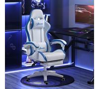 Vinsetto Racing Style Gaming Chair With Reclining Function Footrest, Blue
