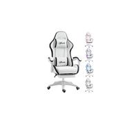 Vinsetto Racing Style Gaming Chair with Reclining Function White and Black