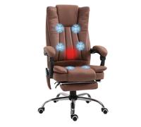 Vinsetto Reclining Office Chair with Massage and Heat, none