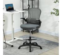 Vinsetto Standing Desk Chair With Adjustable Footrest - Charcoal Grey | TJ Hughes