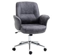 Vinsetto Swivel Computer Office Chair Mid Back Desk Chair for Home, Deep Grey