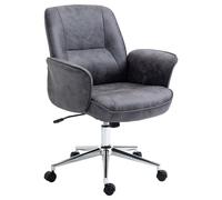 VINSETTO Swivel Computer Office Chair Mid Back Desk Chair for Home in Mid Grey VINSETTO Mid Grey