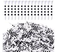 Vinsot 1000 Pcs Golf Tees Bulk 3-1/4'' Wooden Tees for Driving Range, Golf Club Accessories for Men Dad (White Black,Lines)