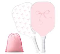 Vinsot 2 Pcs Paddles Set Fiberglass Rackets with 1 Carry Bags Lightweight Racquet with Ergonomic Grip for Players of All Levels Men Women