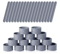 Vinsot 30 Pcs Silicone Slap Bracelets Gift for Kids DIY Slap Bands Party Favor Soft Blank Snap Wristbands Bulk for School Craft Project Painting Classroom Prizes Birthday Wedding(Grey)