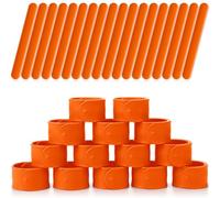 Vinsot 30 Pcs Silicone Slap Bracelets Gift for Kids DIY Slap Bands Party Favor Soft Blank Snap Wristbands Bulk for School Craft Project Painting Classroom Prizes Birthday Wedding, approx 8.5 x 1 inch