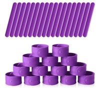 Vinsot 30 Pcs Silicone Slap Bracelets Gift for Kids DIY Slap Bands Party Favor Soft Blank Snap Wristbands Bulk for School Craft Project Painting Classroom Prizes Birthday Wedding, approx 8.5 x 1 inch