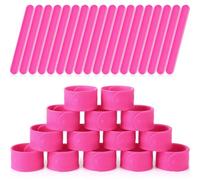 Vinsot 30 Pcs Silicone Slap Bracelets Gift for Kids DIY Slap Bands Party Favor Soft Blank Snap Wristbands Bulk for School Craft Project Painting Classroom Prizes Birthday Wedding(Rose Red)