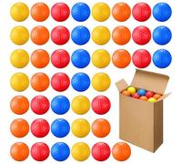 Vinsot 48 Pcs Golf Balls Bulk Solid Rubber Golf Soft Training Balls for Hit Swing Driving Range Indoor Outdoor Training Custom Printed DIY Gifts (Blue,Orange,Yellow,Red)