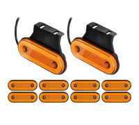 VINSPIRE 10PCS LED Side Marker Lights with Support, Trailer Side Marker Lights, 12-24V Trailer Lights for Truck, Trailer, RV, Lorry, Camper Van, Caravan, Front & Rear Position Lamps(Yellow)