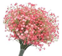 VINSPIRE 6 Pcs Pink Artificial Gypsophila Flower, Realistic Mini Fake Flowers for Home Decor, Wedding Bouquets, Diy Floral Arrangements, for Birthdays, and Holiday Decorations