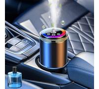 VINSPIRE Car Diffuser Air, Car Air Fresheners, Smart Car Diffusers with Auto On/Off, Intelligent Vibration Sensor, 50ml Oil Included, Car Air Diffuser for Interior Scent, USB Rechargeable, Black