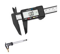 VINSPIRE Digital Vernier Caliper 150mm, Carbon Fiber Calipers Measuring Tool, Electronic Micrometer with LCD Screen, Inch/Metric Digital Caliper for Jewelry, DIY, Woodworking, Household Use