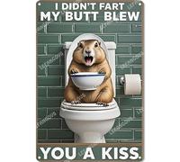 Vinstralivye 8x12IN I DIDN;T FART MY BUTT BLEW Tin Sign Wall Art Modern Farmhouse Decor, Minimalist Living Room Gift for Homeowners