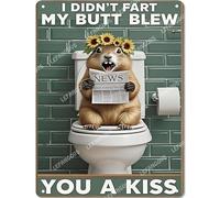 Vinstralivye Vintage Metal Tin Sign 12x16IN I DIDN;T FART MY BUTT BLEW Funny Garage Man Cave Decor