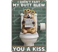 Vinstralivye Vintage Metal Tin Sign 8x12IN I DIDN;T FART MY BUTT BLEW Funny Garage Man Cave Decor