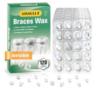 VINSULLA Orthodontic Clear Dental Wax for Braces,Food-Grade,Mint,120CT