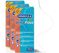 VINSULLA Super Floss for Braces, 3-in-1 Dental Floss Threaders for Bridges, Implants & Retainers - 80 Pre-Cut PFAS & PTFE Free Strands, Oral Care Hygiene Essential (Pack of 3)