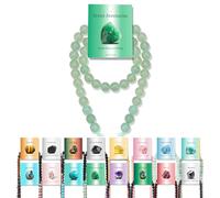 Vinswet 45pcs 8mm Green Aventurine Natural Stone Beads Round Genuine Real Stone Beading Loose Gemstones DIY Smooth Bead for Bracelet Necklace Earrings Jewelry Making
