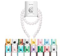 Vinswet 45pcs 8mm Howlite Natural Stone Beads Round Genuine Real Stone Beading Loose Gemstones DIY Smooth Bead for Bracelet Necklace Earrings Jewelry Making