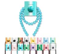 Vinswet 45pcs 8mm Turquoise Natural Stone Beads Round Genuine Real Stone Beading Loose Gemstones DIY Smooth Bead for Bracelet Necklace Earrings Jewelry Making