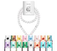 Vinswet 60pcs 6mm Howlite Natural Stone Beads Round Genuine Real Stone Beading Loose Gemstones DIY Smooth Bead for Bracelet Necklace Earrings Jewelry Making