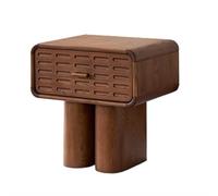 Vinta Bedside Table with Thick Column Legs Rounded ometric Der Mid-Century Modern Nightstand Retro Night Table for Bedroom Decor Slish Sto Solut