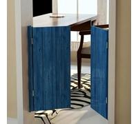 Vinta Blue Cafe Swing Door Rustic Restaurant Gate Interior Parlor Door 35.4"x35.4" Detive Swinging Door for Hallways and Cafes