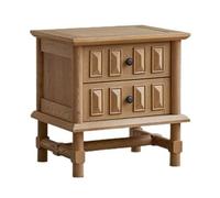 Vinta Wooden Nightstand for Bedroom Multi-functal Side Table Retro Bedside Sto Cabinet Living Room Sofa Table Slish nizer Fur