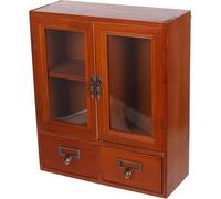 Vinta Wooden Sto Cabinet Double Door Wall for Bedroom Living Room Kitchen Space Saving Multi Functal Display Fur Slish Home Decor Solut