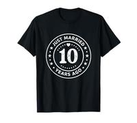 Vintage 10th Wedding Anniversary Just Married 10 Years Ago T-Shirt