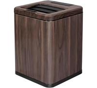 Vintage 12L Wood Grain Trash Can, Stylish Sensor Bin for Living Room & Bathroom, Modern Automatic Touchless Rubbish Bin, Eco-Friendly Waste Disposal Solution