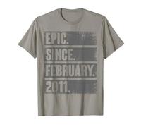 Vintage 15 Years Old Epic Since February 2011 15th Birthday T-Shirt