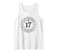 Vintage 17th Wedding Anniversary Just Married 17 Years Ago Tank Top