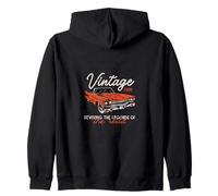 Vintage 1890 Reviving The Legends Of The Roads Classic Cars Zip Hoodie