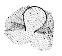 Vintage 1920s Fascinator Bowknot Hairhoop Face Veil Headband For Theme Event And Evening Dressingup Accessory Headpieces