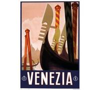 Vintage 1920's Italian Venezia Venice Gondola Italy Travel Poster Re-PrintÉ (A3)