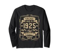 Vintage 1925 100 Year Old Gifts for Men 100yr 100th Birthday Long Sleeve T-Shirt