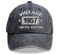 Vintage 1925-2005 Limited Edition Hats for Men Women, Personalized 20th-100th Birthday Gifts for Dad Mom Retirement, Black, One size