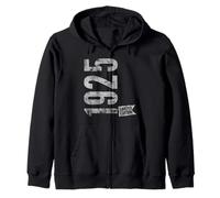 Vintage 1925 Limited Edition Born In 1925 101st B-day Retro Zip Hoodie