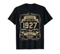 Vintage 1927 98yr 98th Birthday Gifts for Men 98 Years Old T-Shirt
