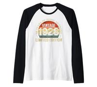 Vintage 1928 Limited Edition 98th Birthday 98 Years Old Raglan Baseball Tee