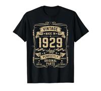 Vintage 1929 97yr 97th Birthday Gifts for Men 97 Years Old Value Graphic T-Shirt, Men, Black, S