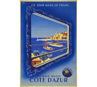 Vintage 1930's France Cote D'Azur Demain Martin French Railways Travel Poster Wall Art A3 & A4 Re-Print