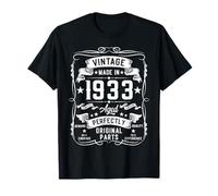 Vintage 1933 92 Years Old Gifts for Men 92yr 92nd Birthday T-Shirt