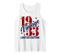Vintage 1933 Limited Edition 92nd B-Day Mens Womens Present Tank Top