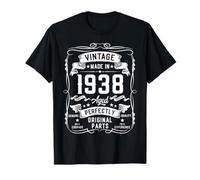 Vintage 1938 87yr 87th Birthday Gifts for Men 87 Years Old T-Shirt